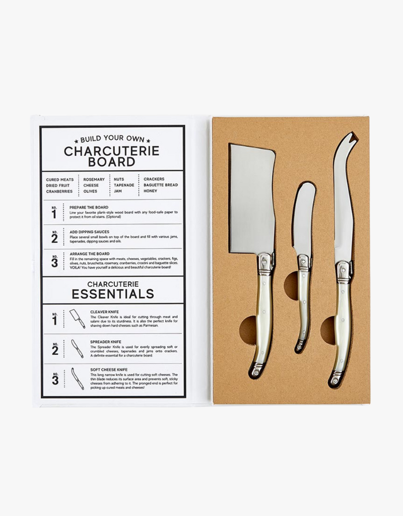 Santa Barbara Design Charcuterie Cheese Knives Book Box in Pearl