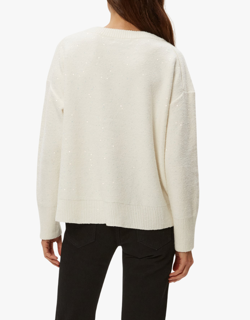 Michael Stars Francis V Neck Sweater in Ivory