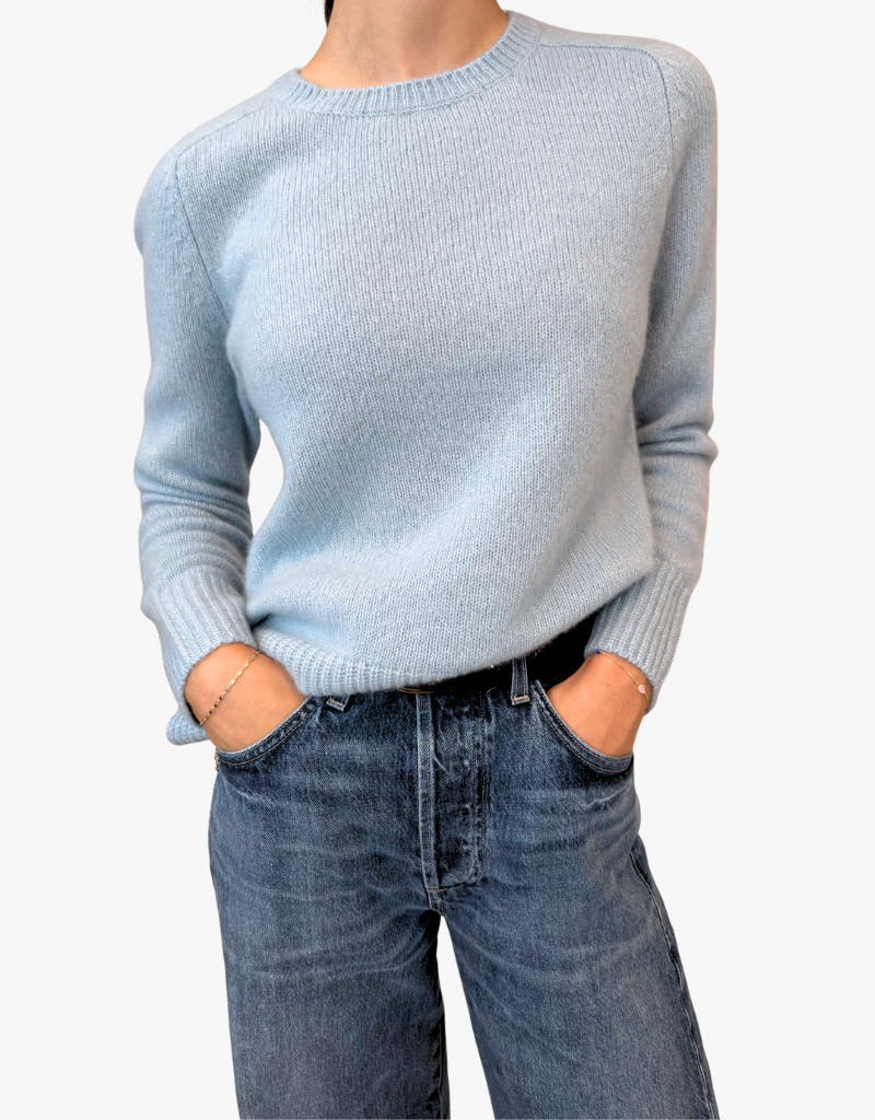Estheme Amelia Crew Neck Sweater in Azurin