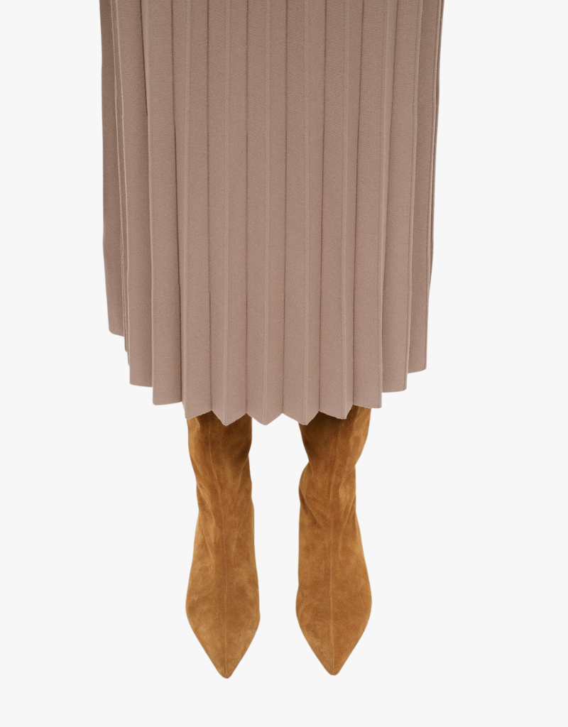 Staud Sebastian Kitten Heel Boot in Tan