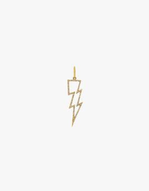 Bridget King Hollow Lightning Bolt in Yellow Gold