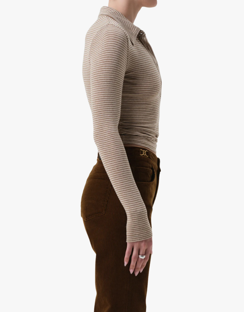 Citizens of Humanity Shaea Polo in Chiltern & Oatmeal Stripe