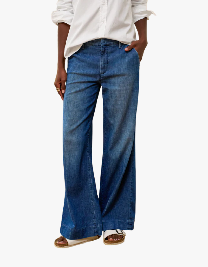 Frank & Eileen The Italian Wide Leg Chino in 1984 Washed Blue