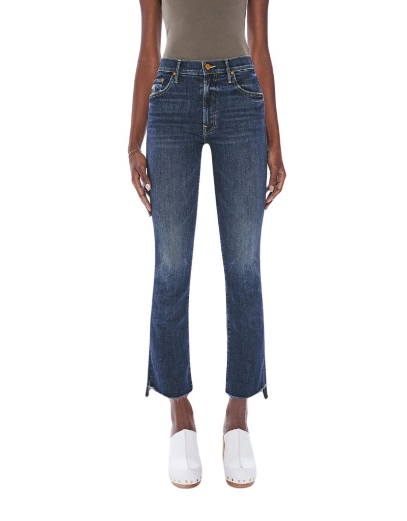 Mother The Insider Crop Step Fray Jeans in Teaming Up