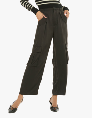Secret Mission Lyla Cargo Pant in Black