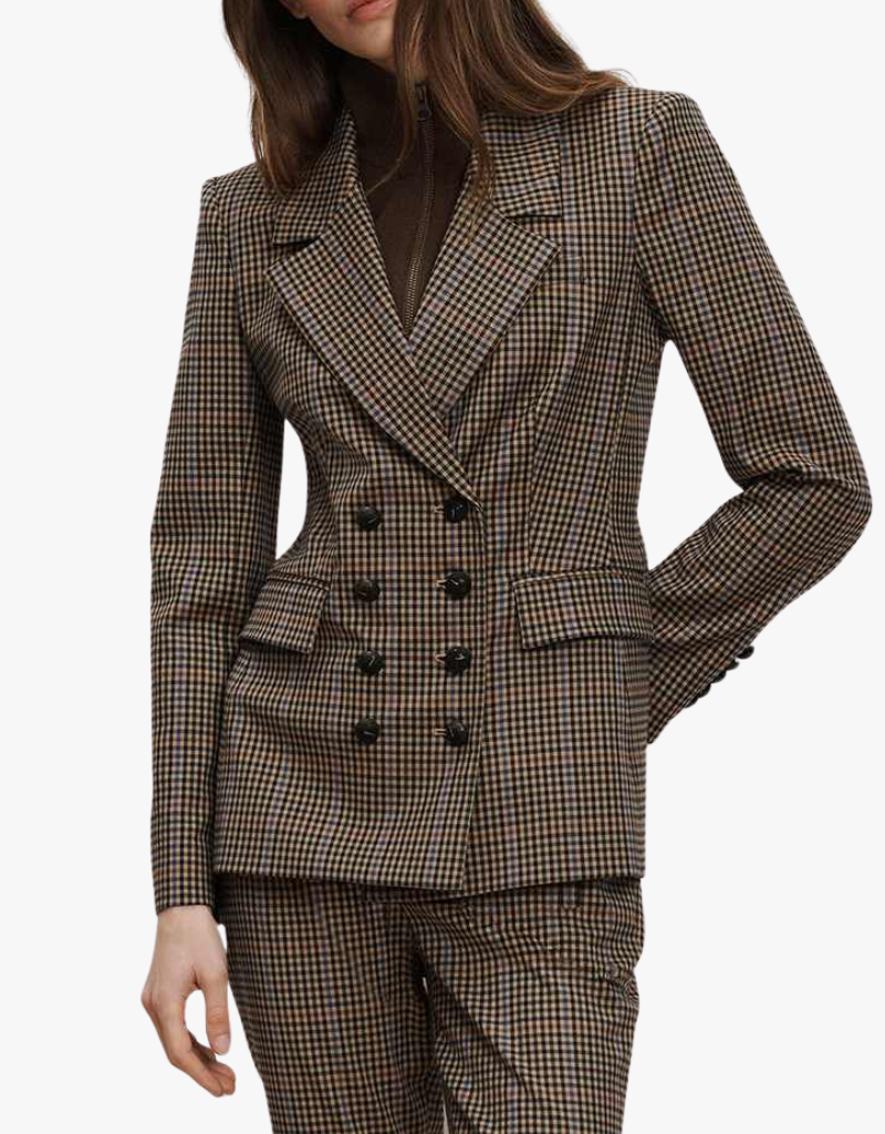 Veronica Beard Claude Dickey Jacket in Russet Multi