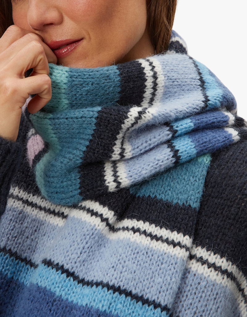 Michael Stars Striped Scarf Nocturnal Combo