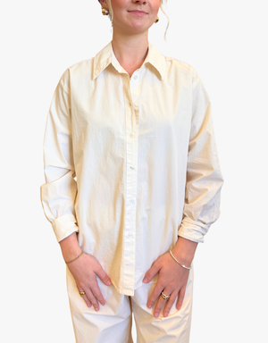 Michael Stars Carson Button Down Shirt in Chalk