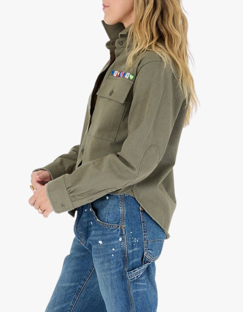 Kerri Rosenthal Pia Love Brigade Shirt in Army Green