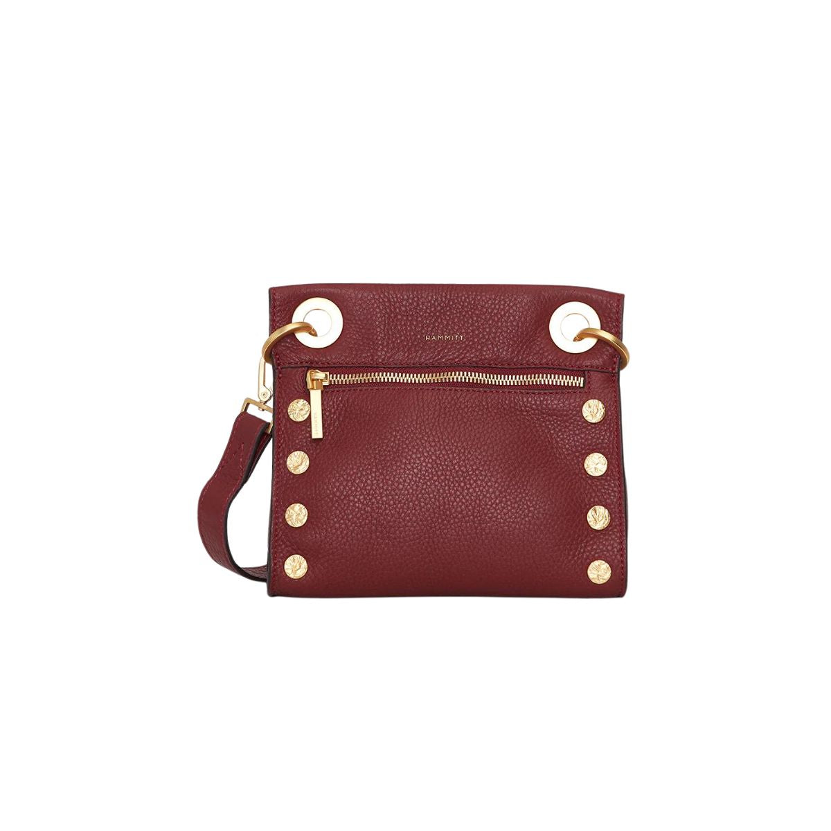 Hammitt Tony Small Crossbody Bag in Pomodoro Red with Hammered Brushed Gold