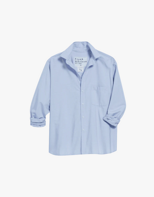 Frank & Eileen Oona Continuous Button Up Shirt in French Blue (Italian Superluxe Poplin Regenerative)
