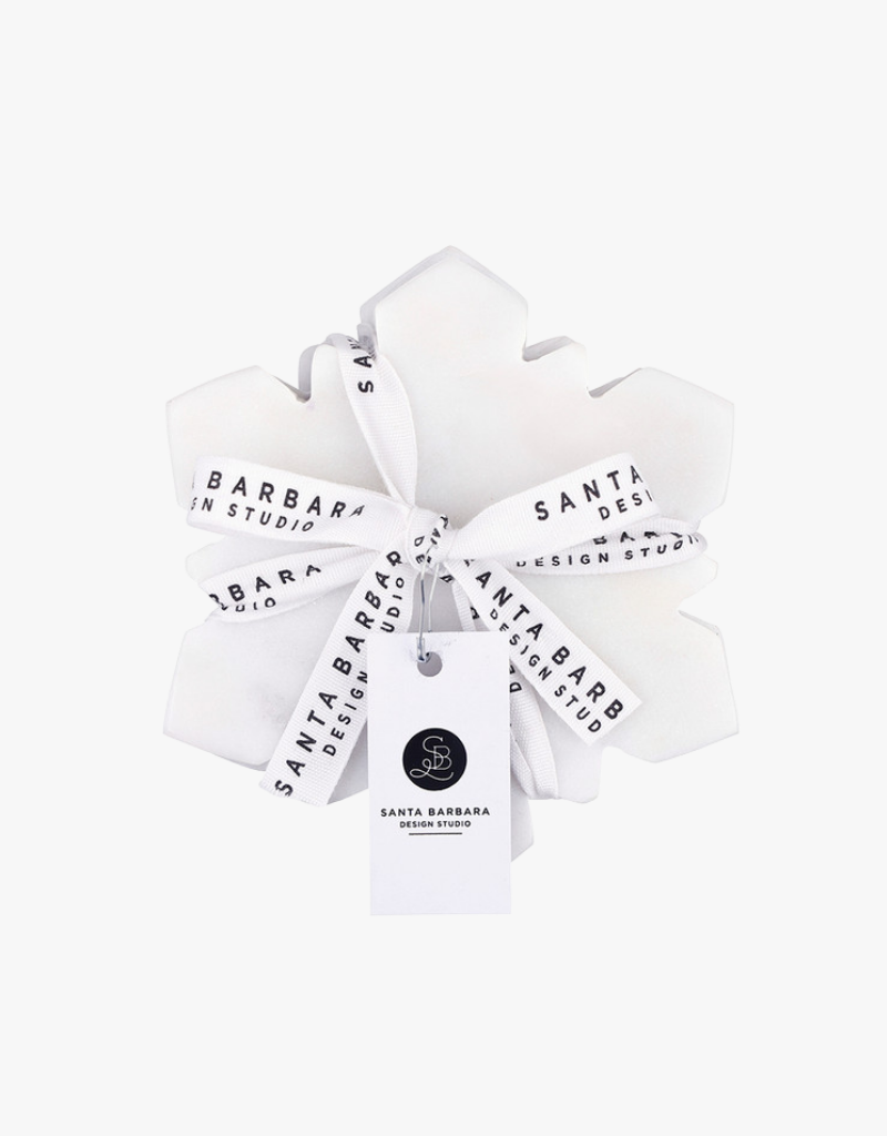 Santa Barbara Design Die-Cut Marble Coasters (Set of 4) in Snowflake