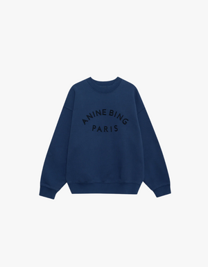 Anine Bing Jaci Sweatshirt in Washed Navy