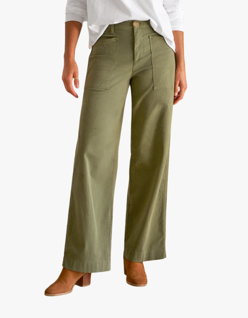 Frank & Eileen Limerick Wrap Pocket Pant in Olive