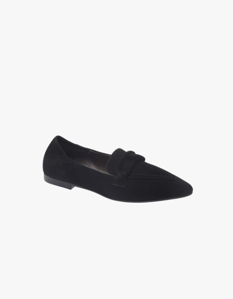 Cordani Miriam Pointed Toe Loafer in Black Suede