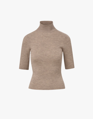 Veronica Beard Alastair Merino Wool Pullover in Oatmeal Melange