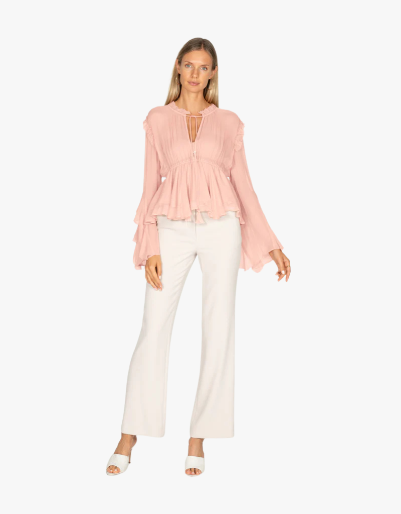 Secret Mission Emeline Blouse in Peach