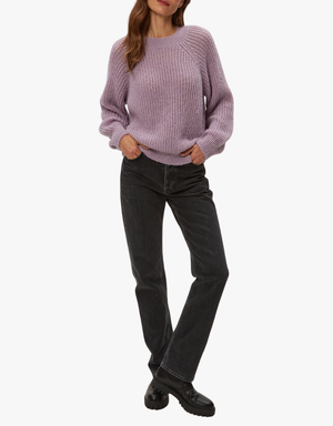 Michael Stars Indra Crew Neck Sweater in Amethyst