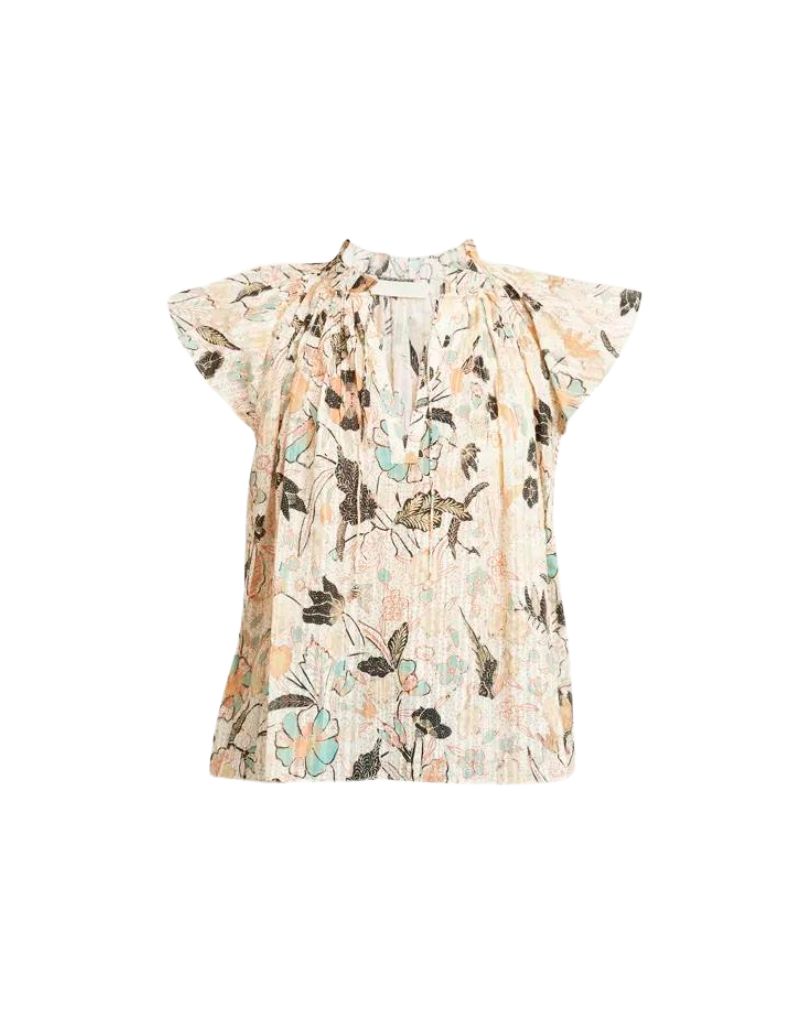 Ulla Johnson Cleo Top in Pearl Floral