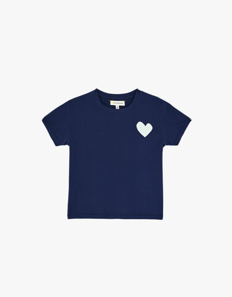 Kerri Rosenthal The Suke Tee Contrast Imperfect Heart in Indigo
