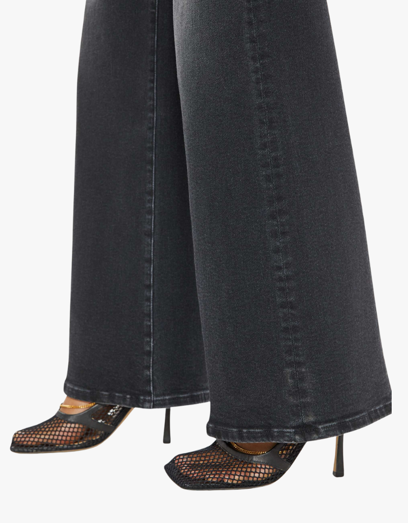 Mother The Hustler Roller Sneak Jeans in Not Today Satan