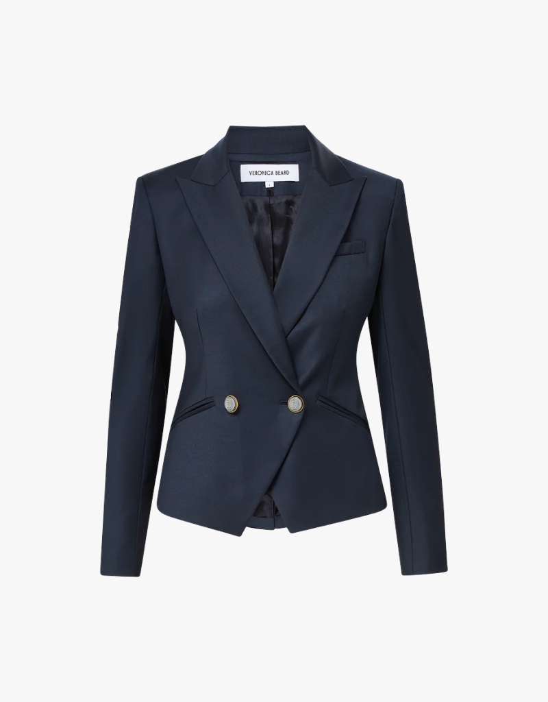 Veronica Beard Cropped Rickie Dickey Jacket in Navy