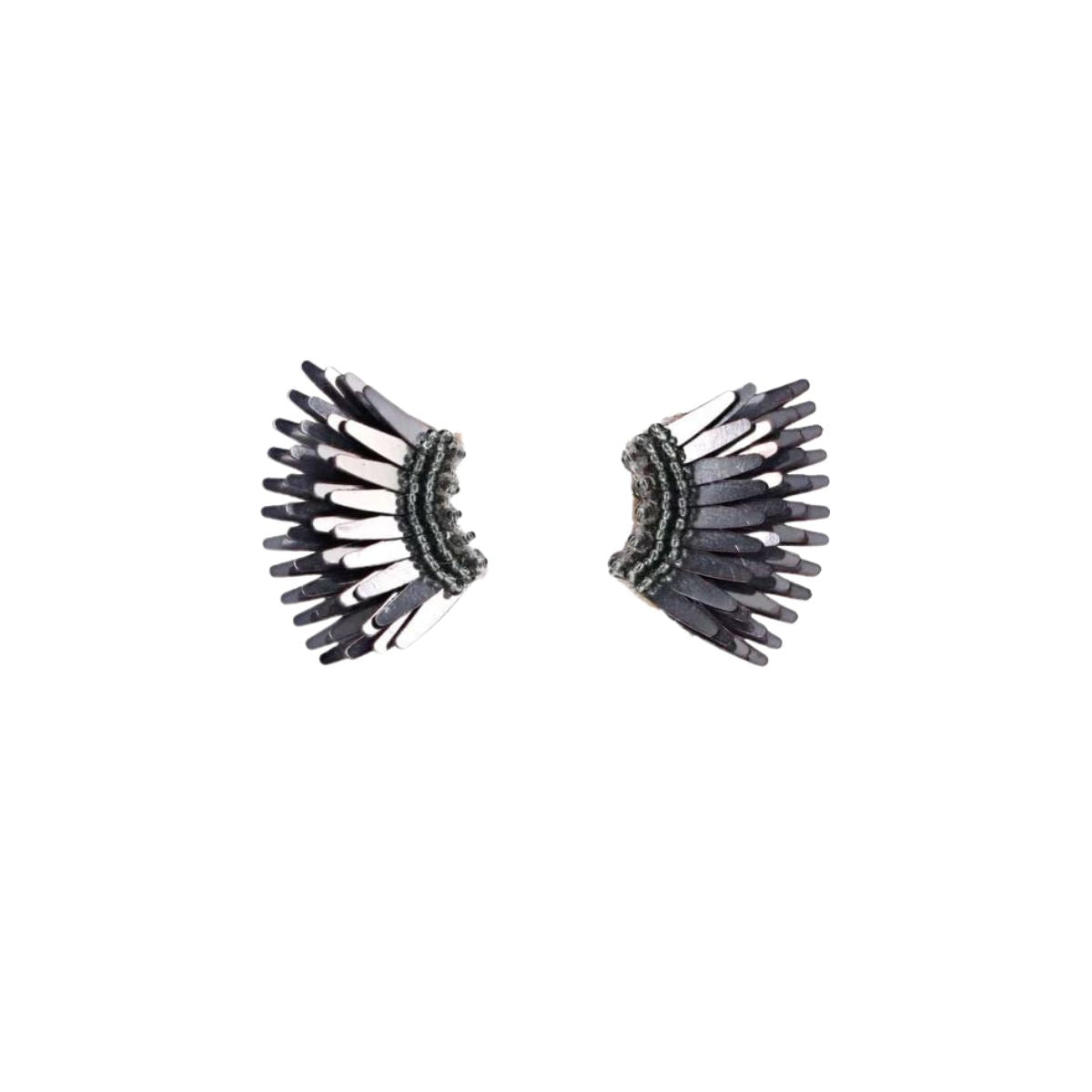 Mignonne Gavigan Micro Madeline Earrings in Gunmetal