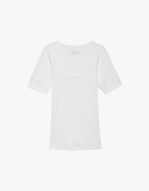 The Great The Baby Rib Ballet Tee in True White