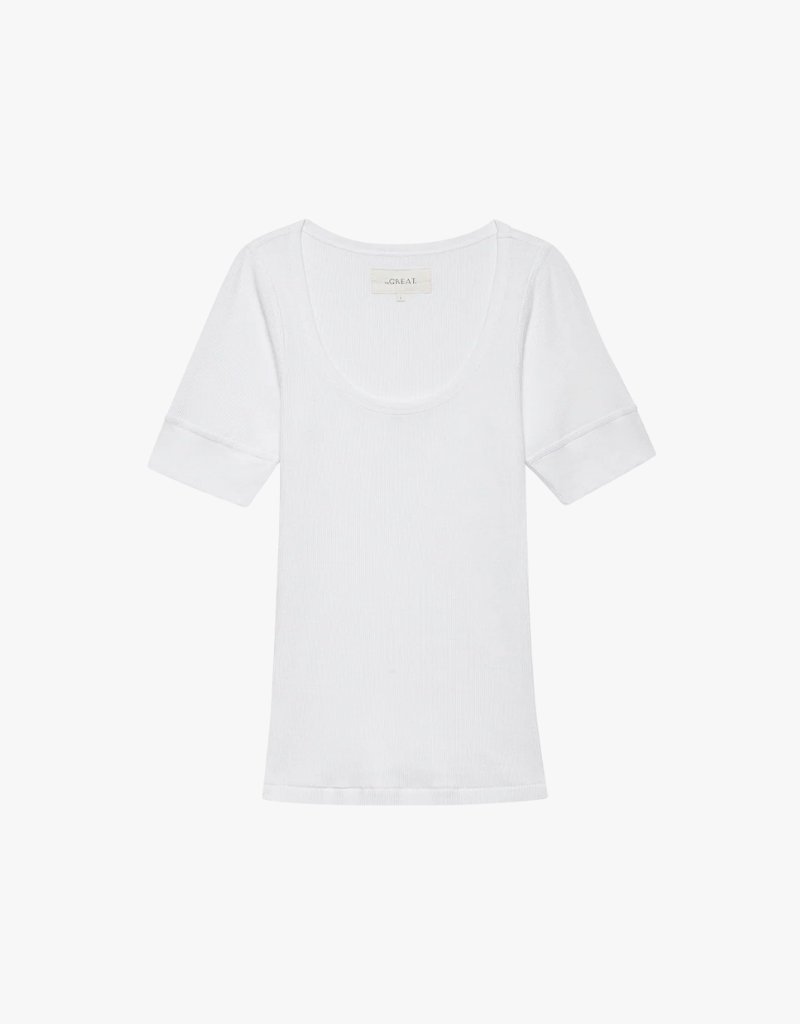 The Great The Baby Rib Ballet Tee in True White