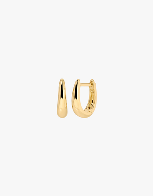 EF Collection Gold Mini Maeve Huggie Earrings in 14k Yellow Gold