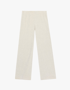 Perfect White Tee Alex Velour Pant in Oatmeal