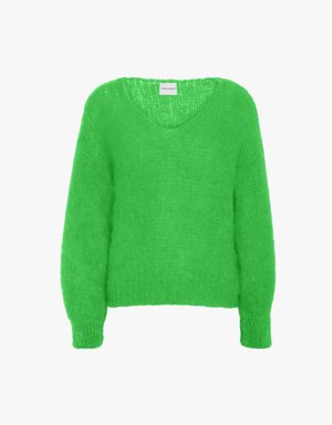 AmericanDreams Milana LS Mohair Knit in Bright Green