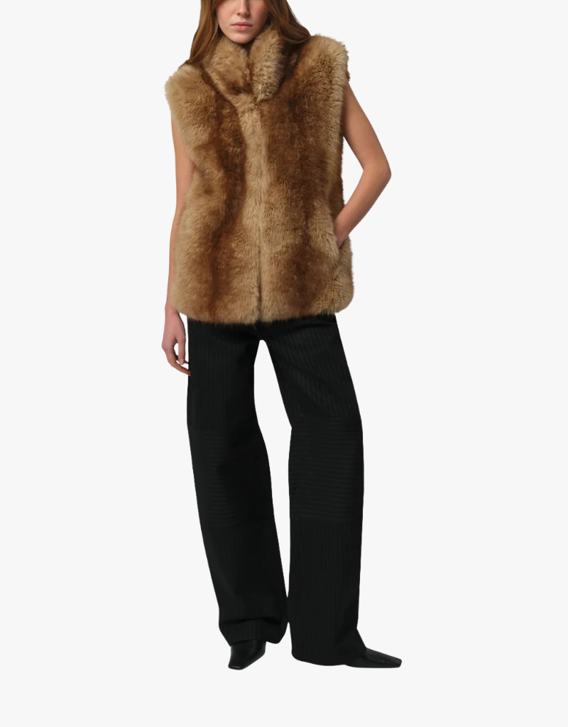 Apparis Laila Mink Vest in Blonde Mink