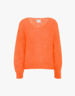 AmericanDreams Milana LS Mohair Knit in Burnt Orange