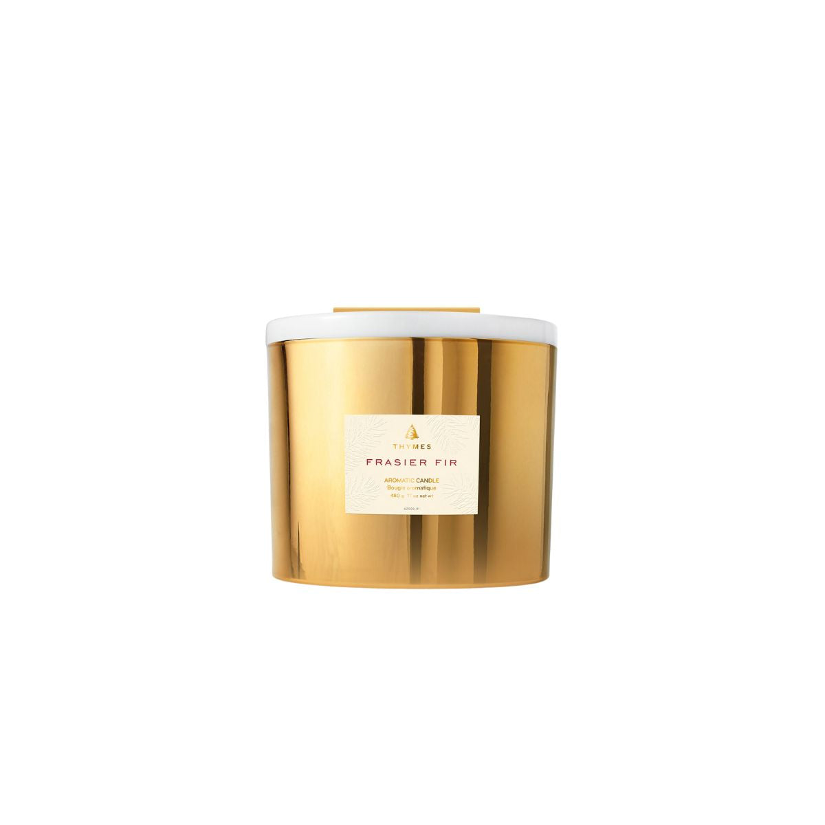 Thymes 3-wick Gold Frasier Fir Gilded Poured Candle (17oz)