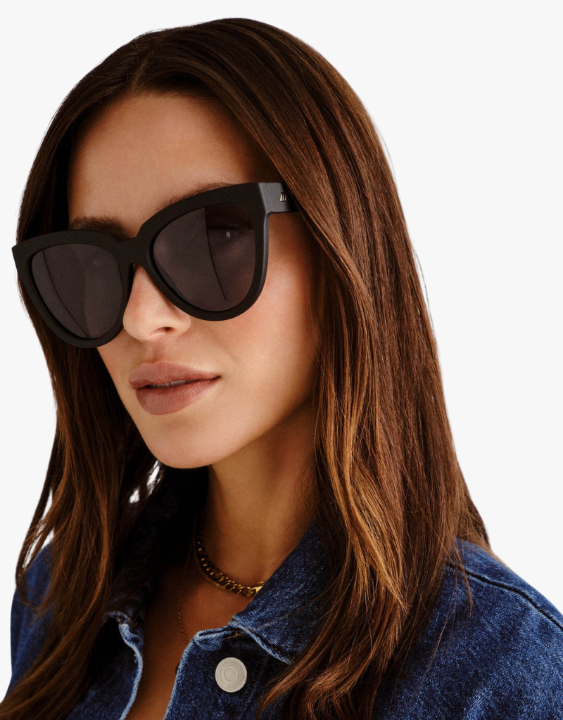 Le Specs Liar Lair Sunglasses in Black Rubber