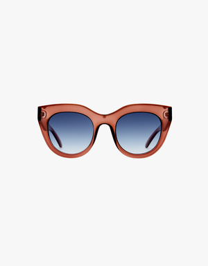 Le Specs Air Heart Sunglasses in Smokey Pink