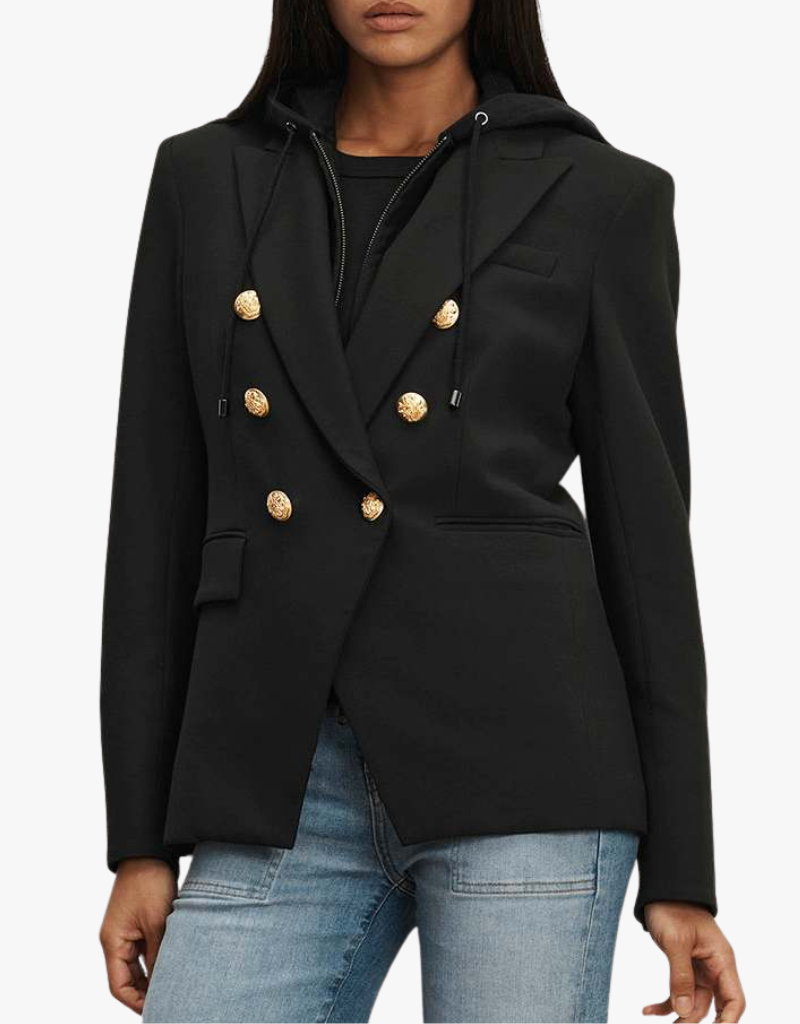 Veronica Beard Hoodie Dickey in Black