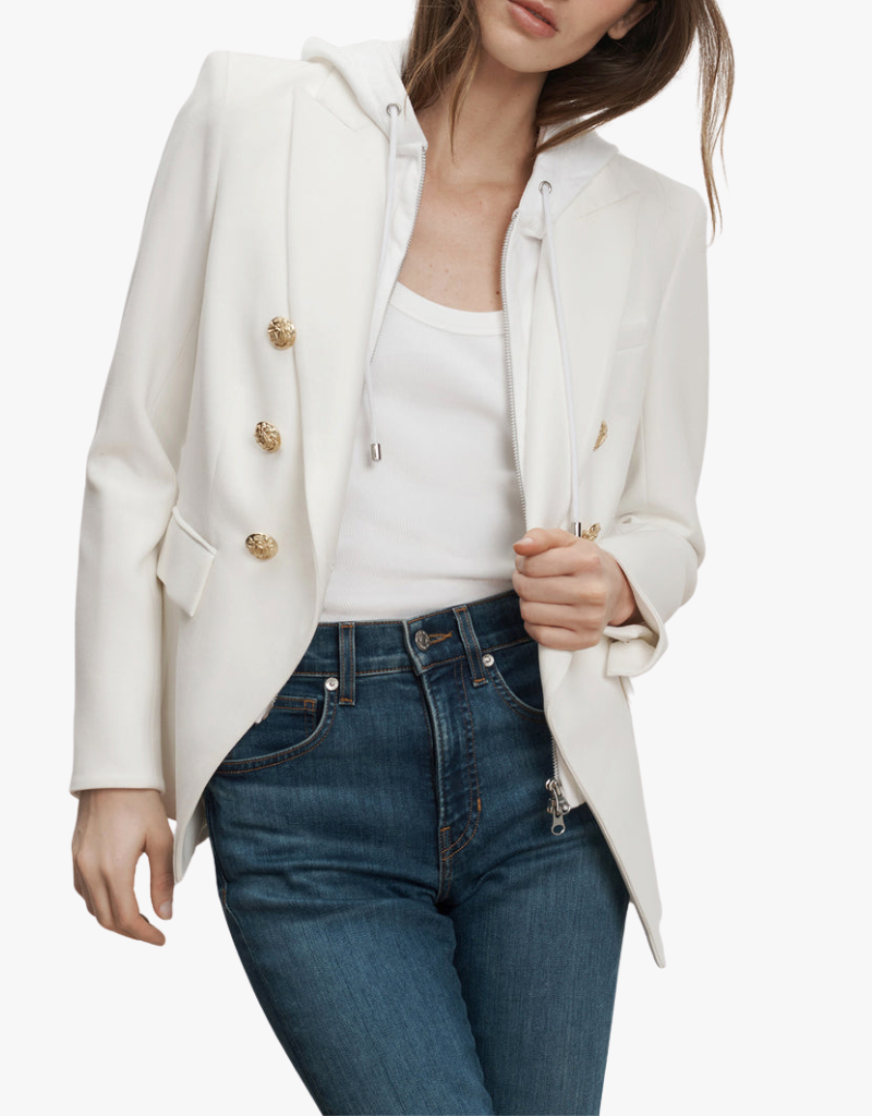 Veronica Beard Hoodie Dickey in White