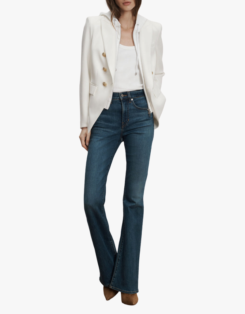 Veronica Beard Hoodie Dickey in White