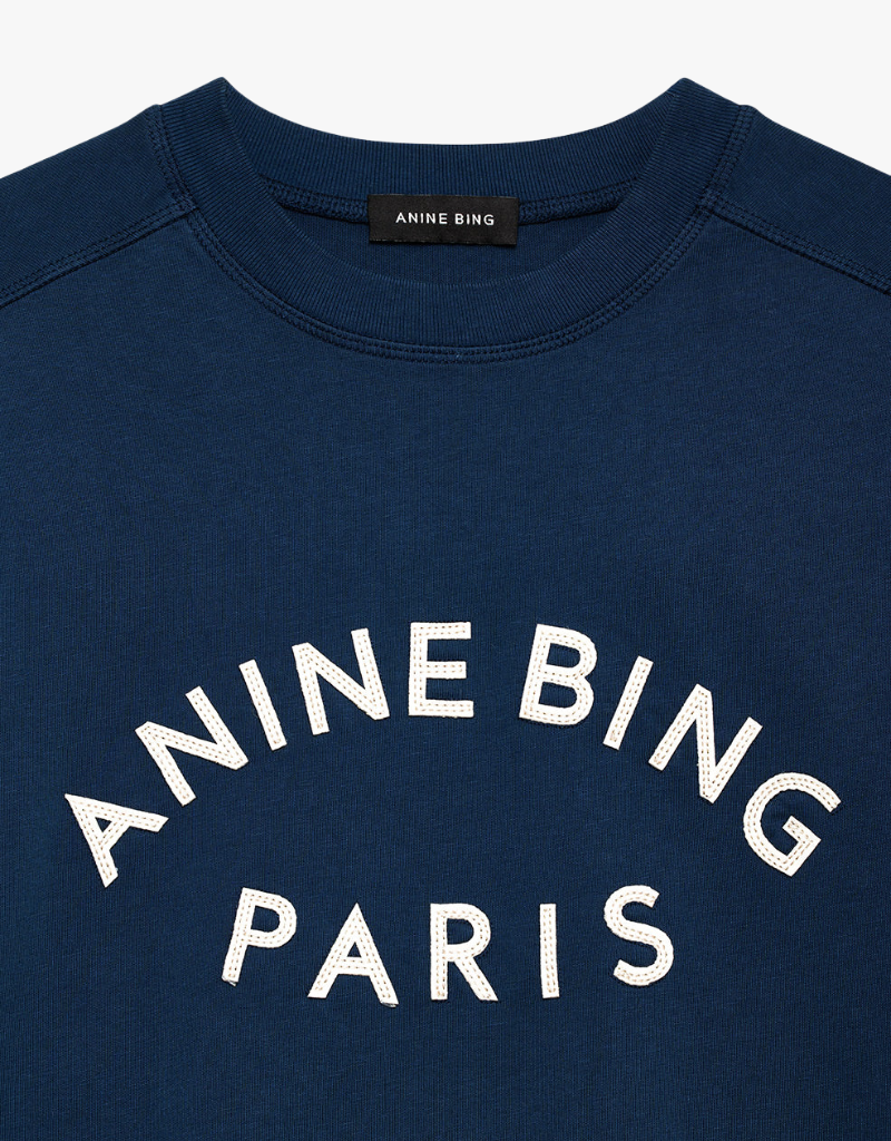 Anine Bing Jaylin Tee Paris in Washed Navy