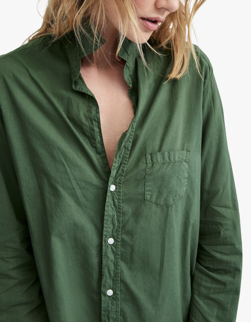 Frank & Eileen "Eileen" Relaxed Button Up Shirt in Army Green (Italian Cotton)