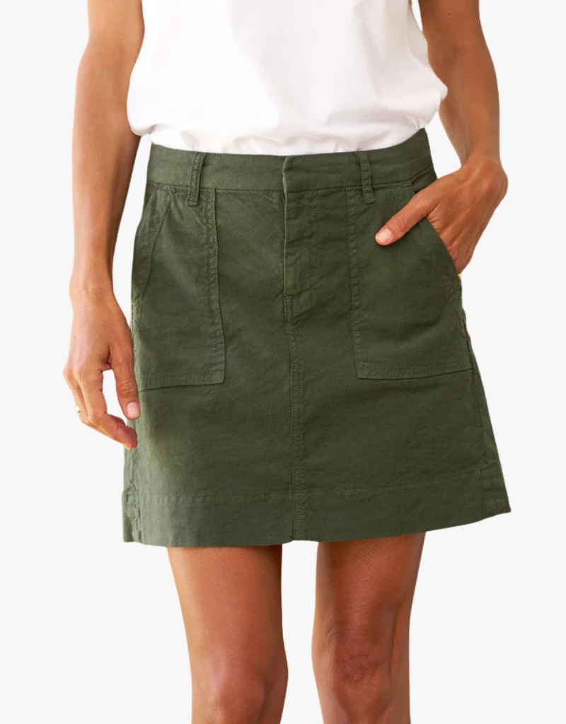 Frank & Eileen Jameson Skirt in Hunter Green (Italian Performance Linen)