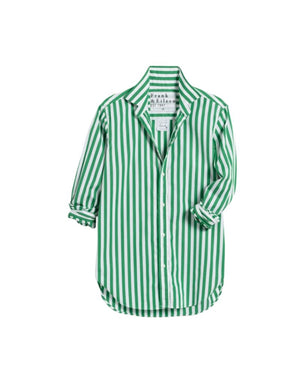 Frank & Eileen Frank Classic Button-Up Shirt in Wide Green Stripe
