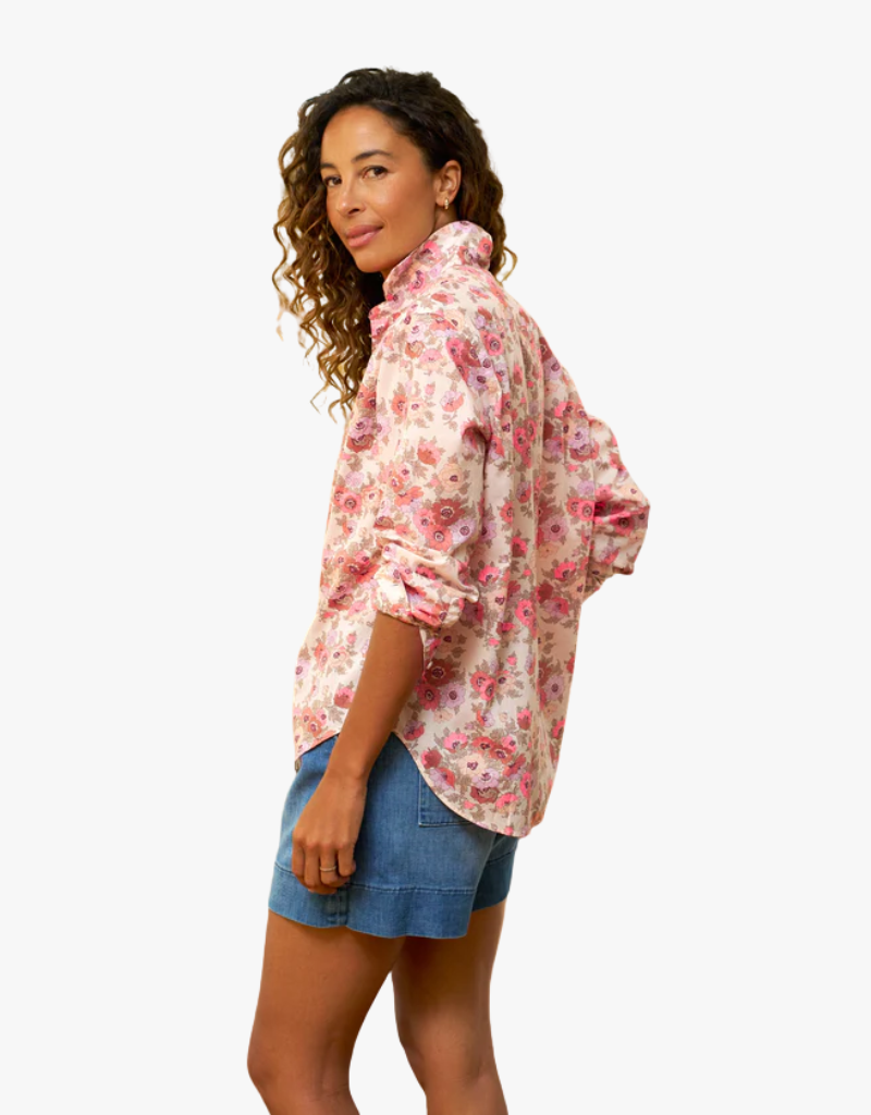 Frank & Eileen "Eileen" Relaxed Button Up Shirt in Neon & Muted Florals (Liberty Fabric)