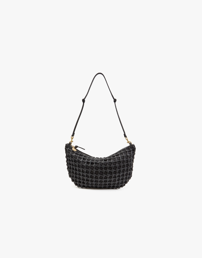 Clare V. Lune in Black Knot Woven Leather