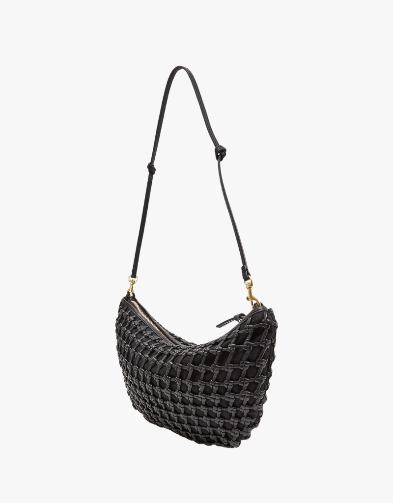 Clare V. Lune in Black Knot Woven Leather