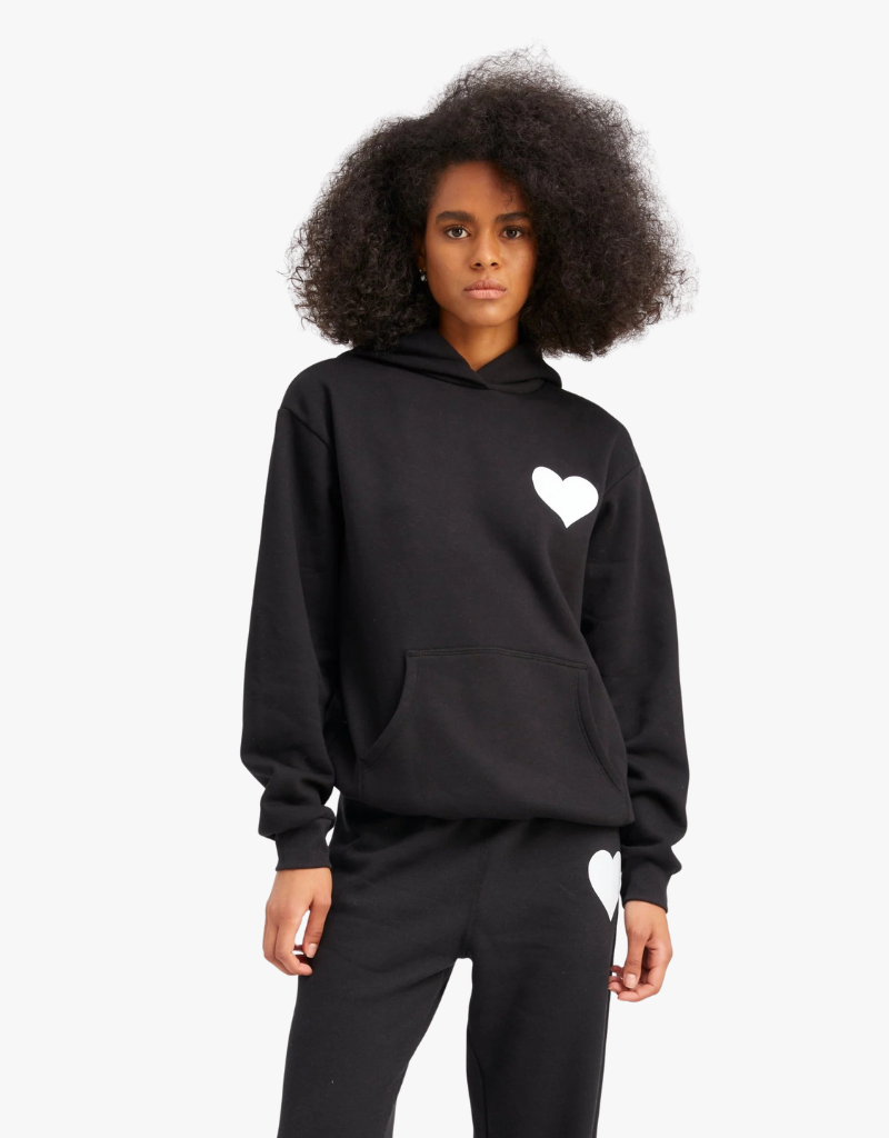SPRWMN Heart Hoodie in Black