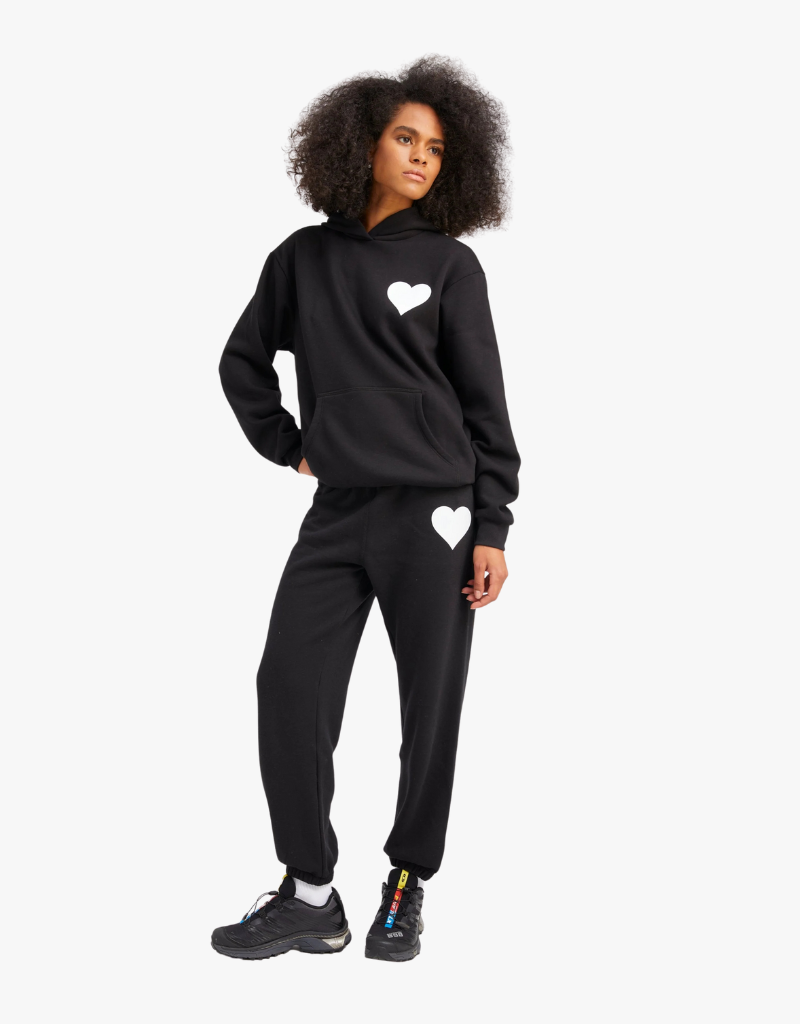 SPRWMN Heart Hoodie in Black