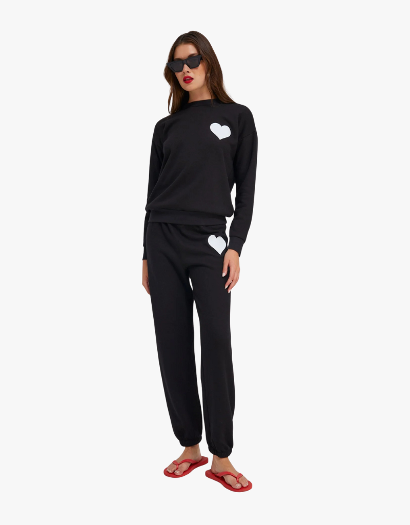 SPRWM Heart Sweatpants in Black